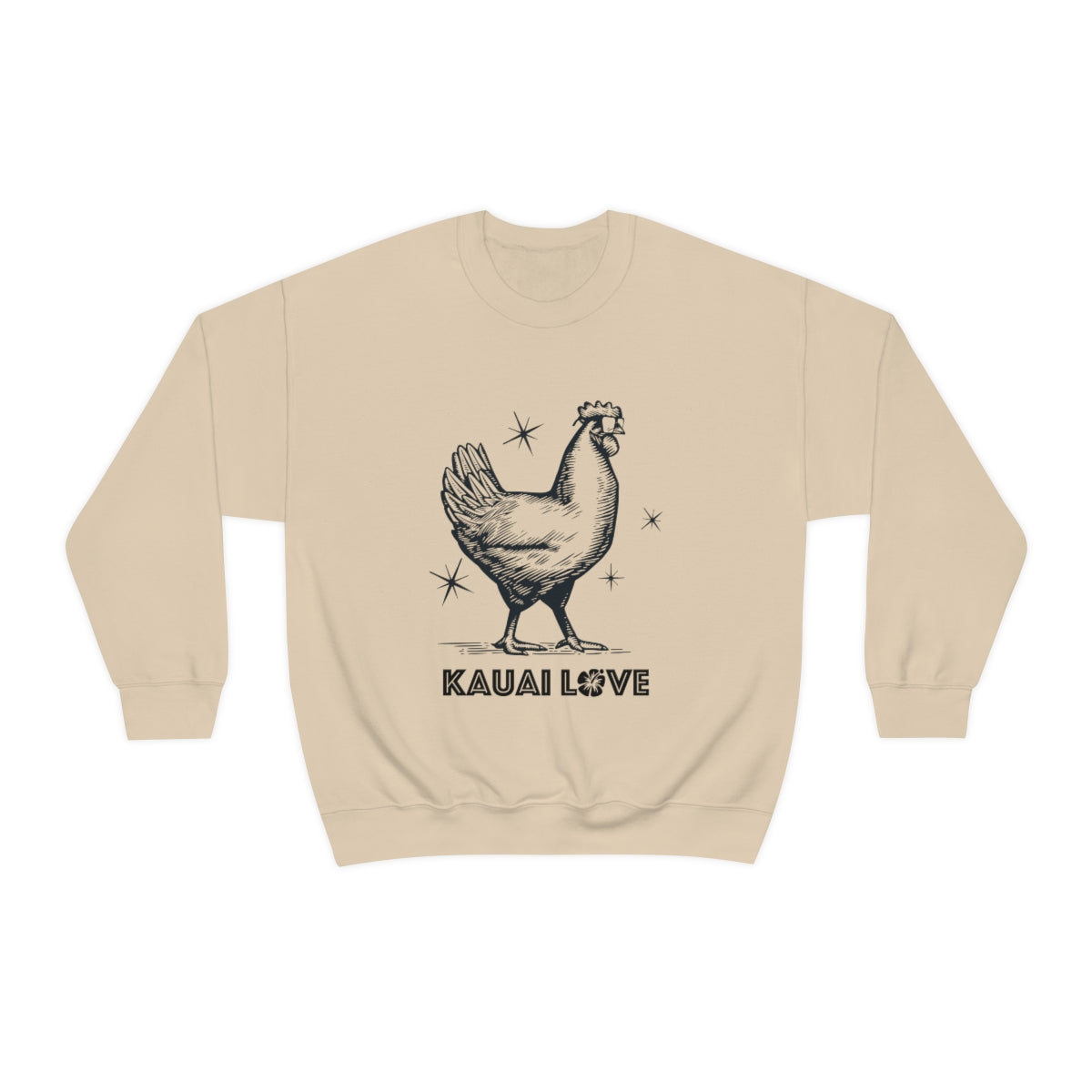 Kauai Love Sweatshirt Sweater, Hawaii Cool Chicken | I love Hawaii, I love Kauai | 808 State | Aloha State | Aloha Spirit | Vintage Hawaii - DarlimStudio