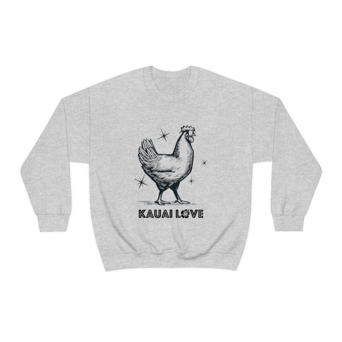 Kauai Love Sweatshirt Sweater, Hawaii Cool Chicken | I love Hawaii, I love Kauai | 808 State | Aloha State | Aloha Spirit | Vintage Hawaii - DarlimStudio