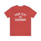 Custom Your Text vs Everybody Shirt, NJ vs Everybody, Jon Bon Jovi, Concert Tour, Funny Custom Shirt, Team Sport, Family Shirt