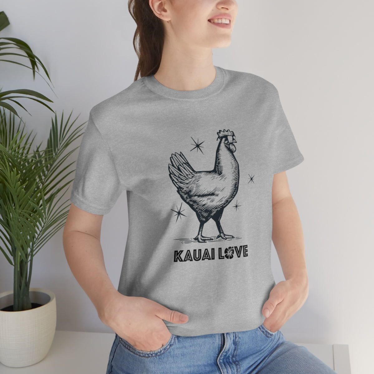 Kauai Love Hawaii Cool Chicken Unisex T shirt, I Love Hawaii, I Love Kauai, 808 State, Aloha State, Aloha Spirit, Vintage Hawaii - DarlimStudio