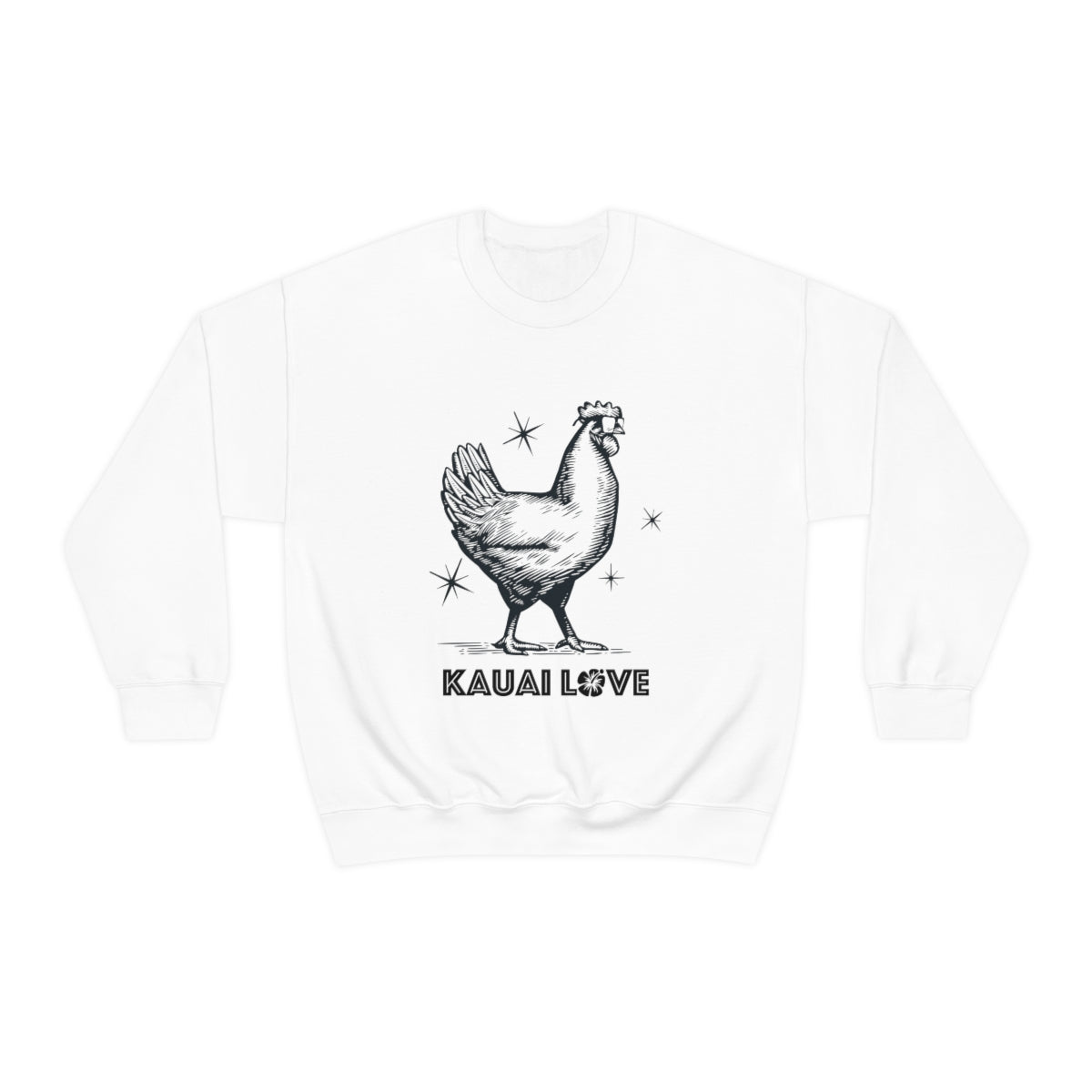 Kauai Love Sweatshirt Sweater, Hawaii Cool Chicken | I love Hawaii, I love Kauai | 808 State | Aloha State | Aloha Spirit | Vintage Hawaii - DarlimStudio