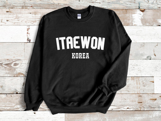 Itaewon Seoul Korea Sweatshirt, Cute Retro Vintage Itaewon Seoul Korea Gift Souvenir, I Love Itaewon, I Love Seoul Korea, US Army - DarlimStudio