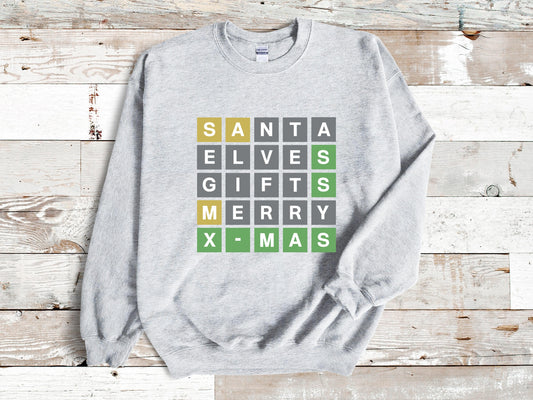 Wordle Christmas Sweatshirt, Christmas Gift for Wordle Lovers, Wordle Mom Dad Gift, Funny Wordle, Wordle Holiday, Never Too Early for Xmas