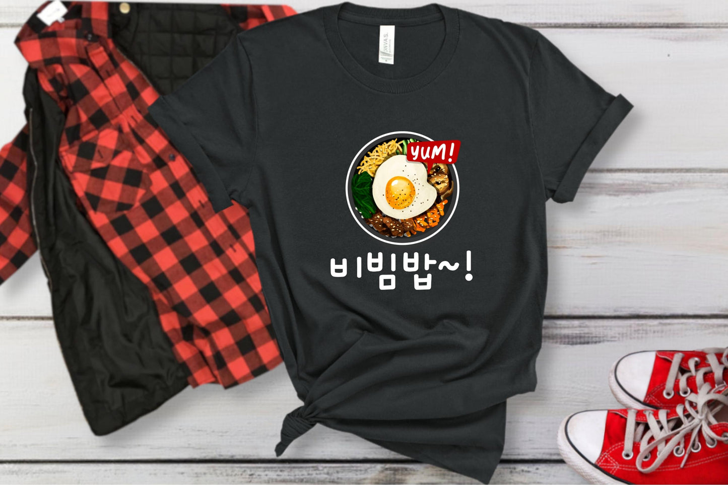 Bibimbap Unisex T shirt, Cute Korean Food Lover Gift, K-pop Fan, K-drama, I Love Korea, Asian Foodie, Korean Traditional Cuisine, Very Asian - DarlimStudio