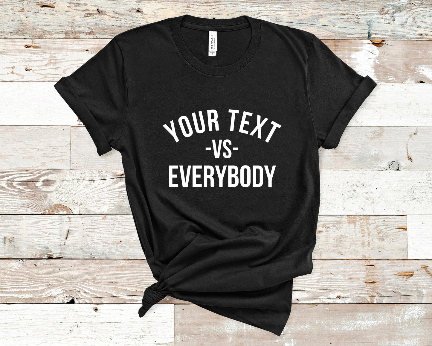 Custom Your Text vs Everybody Shirt, NJ vs Everybody, Jon Bon Jovi, Concert Tour, Funny Custom Shirt, Team Sport, Family Shirt