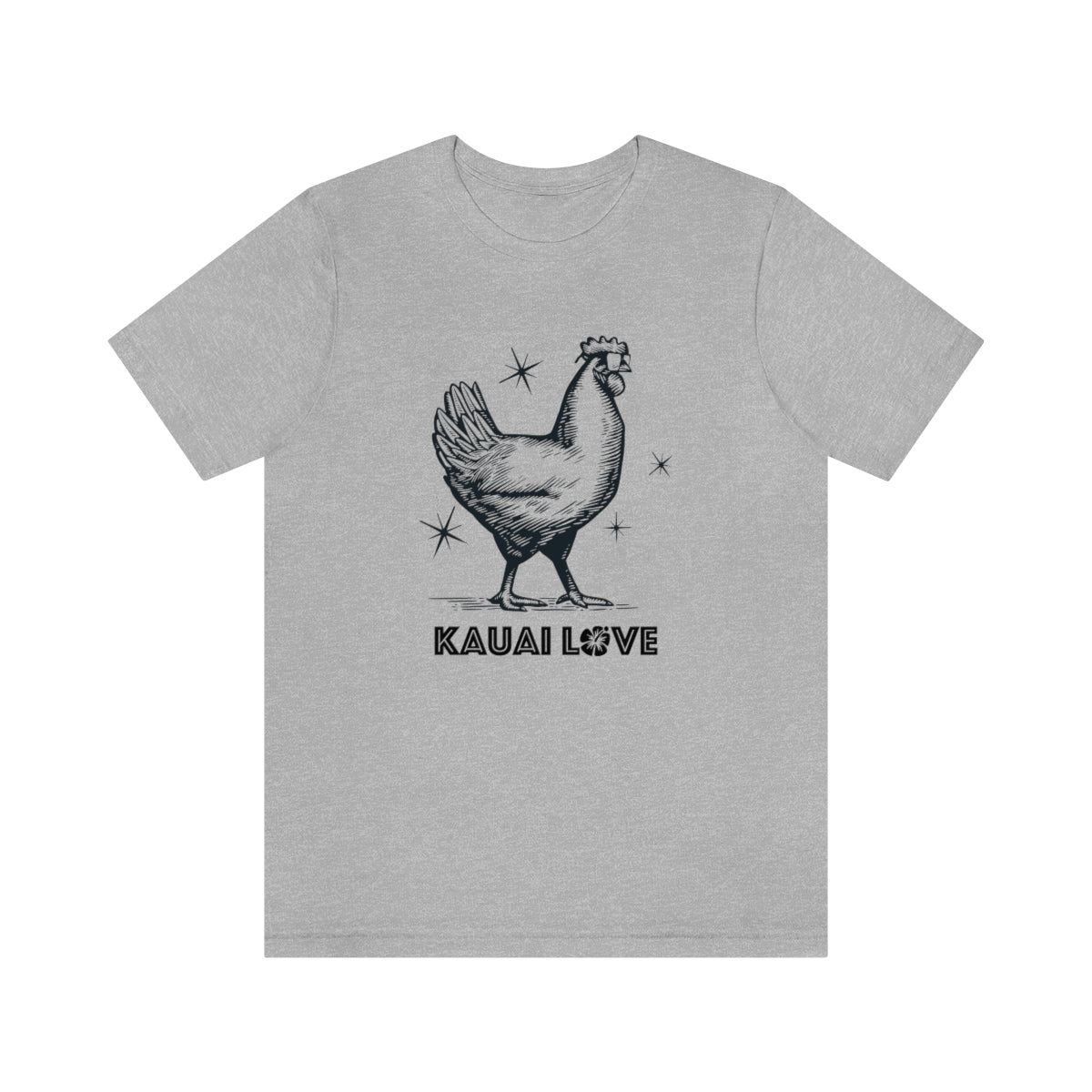 Kauai Love Hawaii Cool Chicken Unisex T shirt, I Love Hawaii, I Love Kauai, 808 State, Aloha State, Aloha Spirit, Vintage Hawaii - DarlimStudio