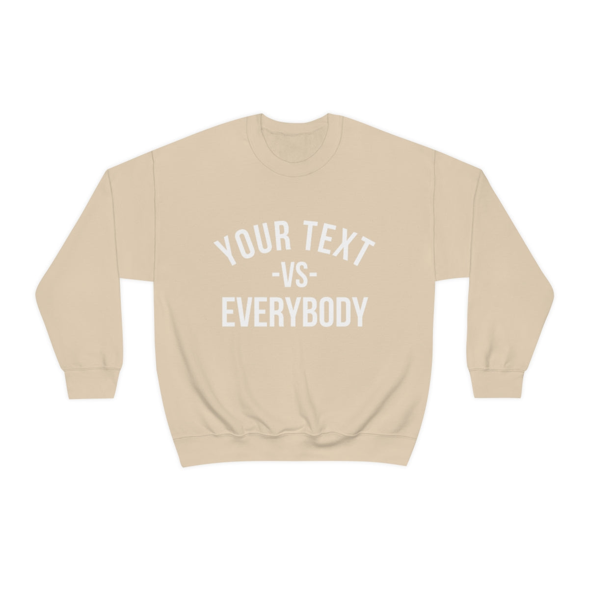 Custom Your Text vs Everybody Sweatshirt, NJ vs Everybody, Jon Bon Jovi, Concert Tour, Funny Custom Sweatshirt, Team Sports, Family Shirt - DarlimStudio